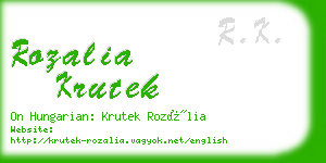 rozalia krutek business card